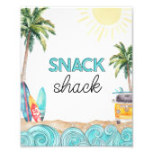Impression Photo Panneau de snack de fête de surf (Devant)