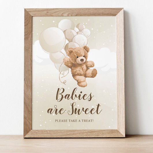 Impression Photo Panneau de table de friandises en forme d'ours en