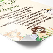 Impression Photo Panneau Diapeurs de nuit, Baby shower, Safari (Coin)