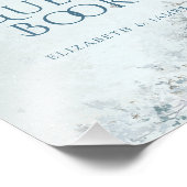 Impression Photo Panneau du Mariage Rose Dusty Blue Silver (Coin)