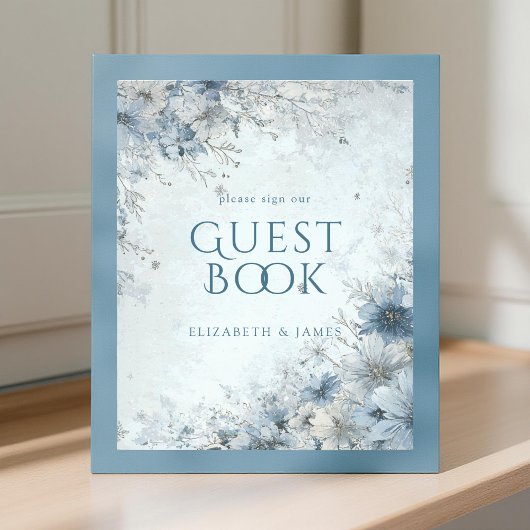 Impression Photo Panneau du Mariage Rose Dusty Blue Silver