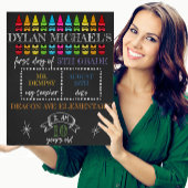 Impression Photo Panneau du premier jour de l'école sur mesure, Ret