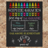 Impression Photo Panneau du premier jour de l'école sur mesure, Ret