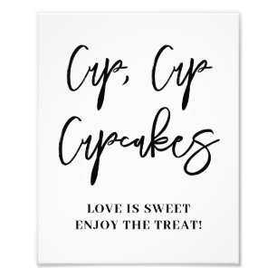 Impression Photo Panneau mariage Cupcakes vertical