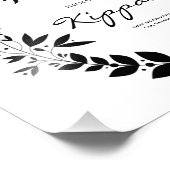 Impression Photo Panneau Mariage Kippot personnalisé (Coin)