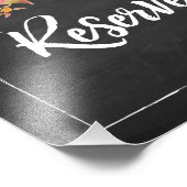 Impression Photo Panneau Mariage Rustique Floral Réservé (Coin)