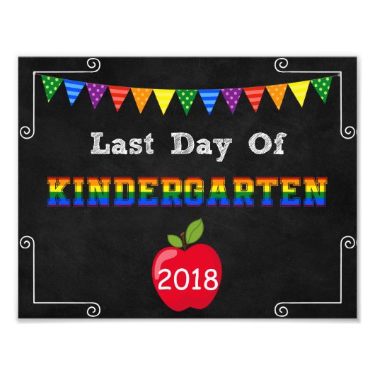 Impression Photo Panneau modifiable de la journée dernière de la ma (Devant)