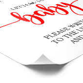 Impression Photo Panneau père Noël Lettres Baby showers de Noël à b (Coin)