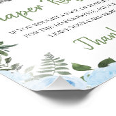 Impression Photo Panneau rose  Blue Safari Baby shower Déchets (Coin)