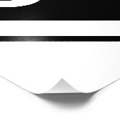 Impression Photo Panneau Stop Symbole - Noir sur Blanc (Coin)