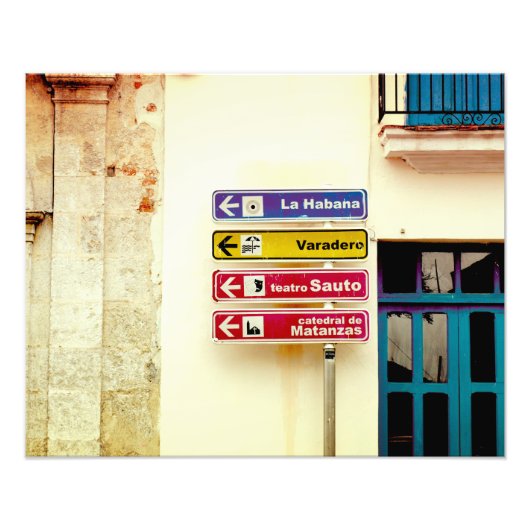 Impression Photo Panneaux de rue cubains | Imprimer (Devant)