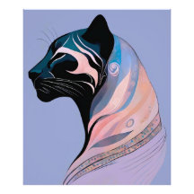 Panther Kopf abstrait dans l'harmonie de Pastellai