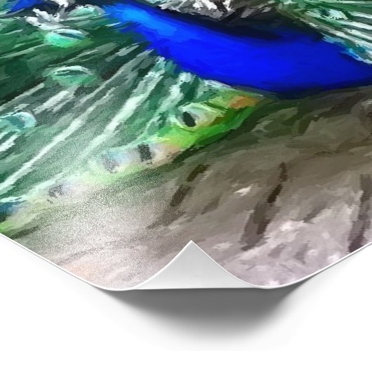 Impression Photo paon peint (Coin)