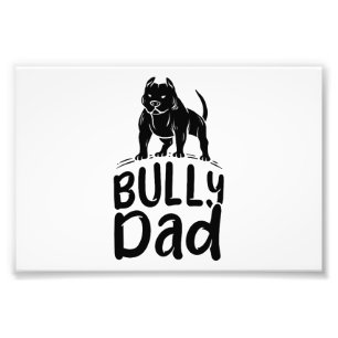 Impression Photo Papa Bully Fier Propriétaire d'un Bully Américain