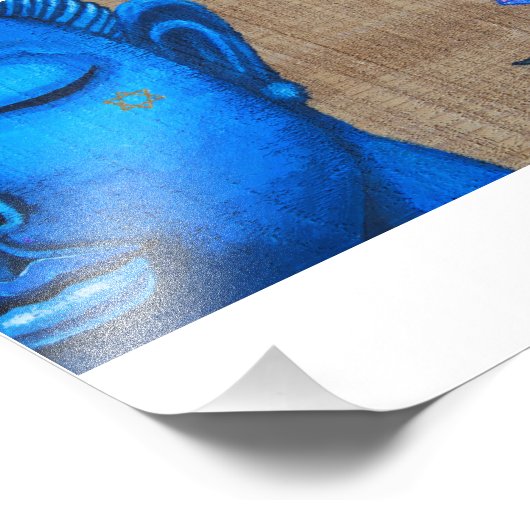 Impression Photo Papier Bouddha bleu (Coin)