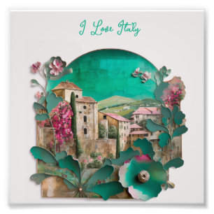 Impression Photo Papier italien floral Sculpture