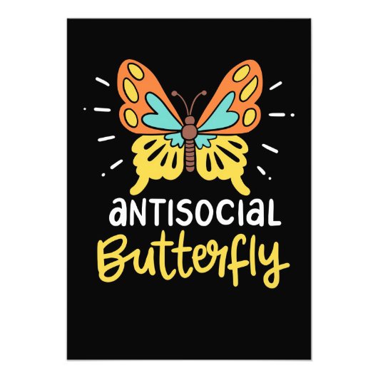 Impression Photo Papillon antisocial Lover (Devant)