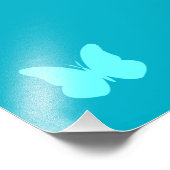 Impression Photo papillon aqua (Coin)
