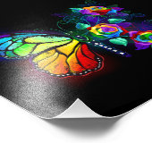 Impression Photo Papillon arc-en-ciel (Coin)