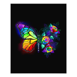 Impression Photo Papillon arc-en-ciel