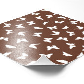 Impression Photo Papillon Blanc Fond Brun Mignon Esthétique (Coin)