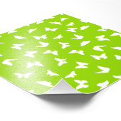 Impression Photo Papillon blanc motif esthétique sur fond vert (Coin)