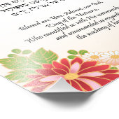 Impression Photo Papillon Fleurs rouges Hébreux Lavage de mains Bén (Coin)