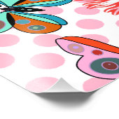 Impression Photo Papillon Floral de Jardin de Printemps Moderne  (Coin)