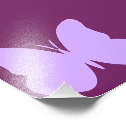 Impression Photo papillon lilas (Coin)