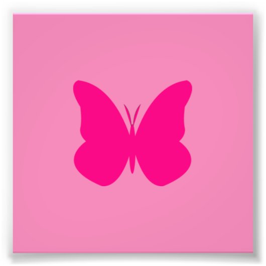 Impression Photo papillon rose chaud (Devant)