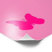 Impression Photo papillon rose chaud (Coin)