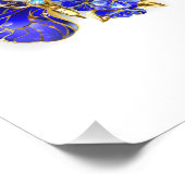 Impression Photo Papillon saphir à fleurs (Coin)