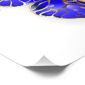 Impression Photo Papillon saphir à fleurs (Coin)