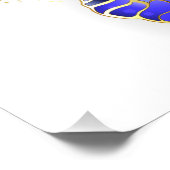 Impression Photo Papillon saphir à fleurs (Coin)