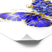 Impression Photo Papillon Saphir Fleur (Coin)