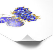 Impression Photo Papillon Saphir Fleur (Coin)
