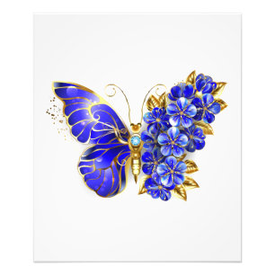 Impression Photo Papillon Saphir Fleur