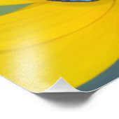 Impression Photo Papillon sur une fleur jaune (Coin)