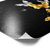 Impression Photo Papillons blancs et dorés (Coin)