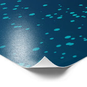 Impression Photo Papillons d'or sur un Arrière - plan bleu (Coin)