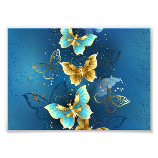 Impression Photo Papillons dorés (Devant)