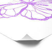 Impression Photo Papillons Monarque sur Arrière - plan pourpre (Coin)