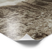 Impression Photo Parc national de Yellowstone Sepia Paysage du Wyom (Coin)