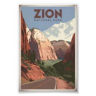 Impression Photo Parc national de Zion vintage