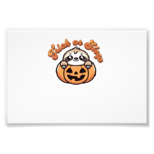 Impression Photo Paresseux Halloween Farce ou Sommeil Mignon Paress