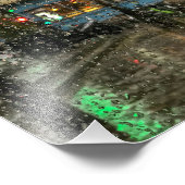 Impression Photo Paris Café et Lampe en pluie - (Coin)