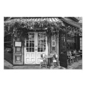 Impression Photo Paris Café - Noir et Blanc - (Devant)