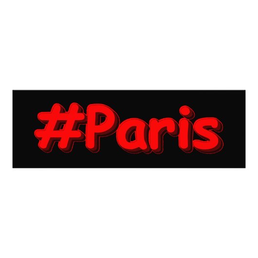 Impression Photo "#Paris" Joli Design. Commandez dès maintenant (Devant)