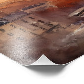 Impression Photo Paris skyline au coucher du soleil (Coin)