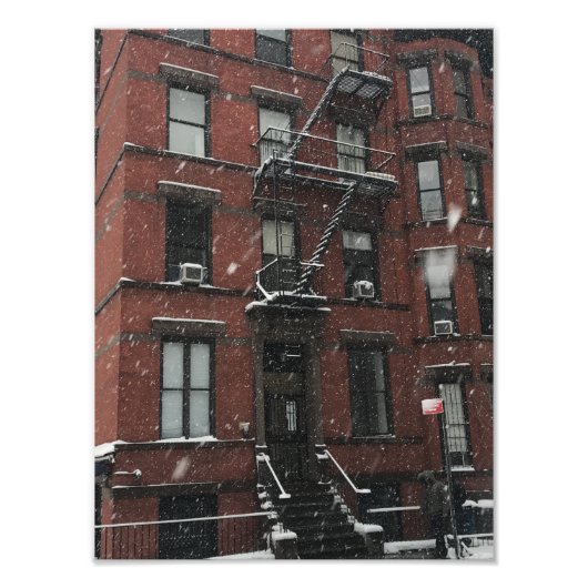 Impression Photo Partie supérieure ouest Browstone Fire Escape NYC (Devant)